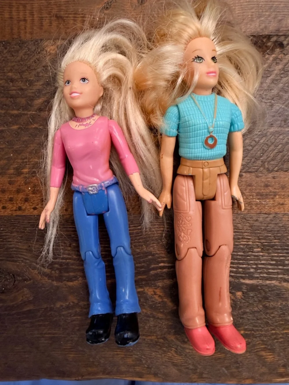 Fisher Price Loving Family Dollhouse BLONDE mom daughter doll 2006 GUC SET OF 2